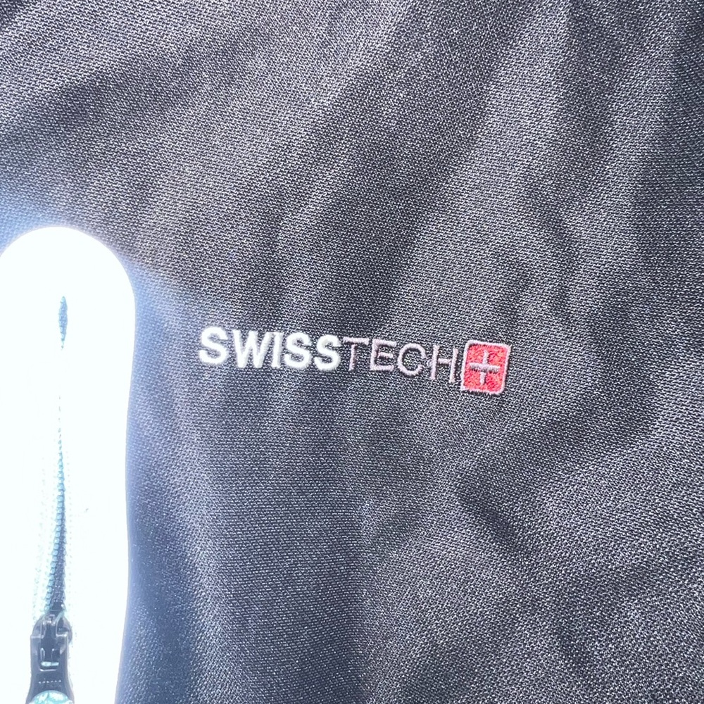 Swiss Tech Kids Black Winter Coat with Aqua Accents - Picture 3 of 7